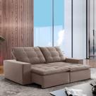 Sofá 4 Lugares Retrátil e Reclinável Super Pilow 250cm Paris Veludo