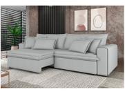 Sofá 4 Lugares Retrátil Recinável Bouclé Mediterrâneo Trentino Flexforma Estofados