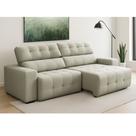 Sofá 4 Lugares Retrátil Reclinável 250cm Linho Atualle Ferguile