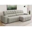 Sofá 4 Lugares Retrátil Reclinável 280cm Linho Atualle Ferguile
