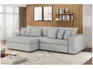 Sofá 4 Lugares Retrátil Reclinável Bouclé Mediterrâneo Parma Flexforma Estofados