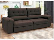 Sofá 4 Lugares Retrátil Reclinável Suede Hannover Linoforte