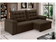 Sofá 4 Lugares Retrátil Reclinável Suede Veludo Dallas Flexforma Estofados