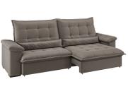 Sofá 4 Lugares Retrátil Reclinável Suede Veludo Molas Ensacadas Módena Flexforma Estofados