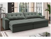 Sofá 4 Lugares Retrátil Reclinável Suede Veludo Triiton Flexforma Estofados