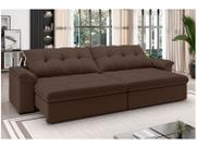 Sofá 4 Lugares Retrátil Reclinável Suede Veludo Triiton Flexforma Estofados