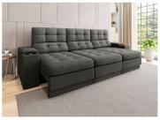 Sofá 4 Lugares Retrátil Reclinável Velosuede Neon Next Sofás