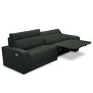 Sofá 4 Lugares Rettrátil Reclinável Elétrico 284cm Mazi L06 material sintético Escuro - Lyam Decor