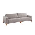 Sofá 4 Lugares Volga Plus Linho Cinza Claro 280 cm Sofá 4 Lugares Volga Plus Linho Cinza Claro 280 cm