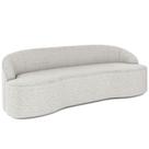 Sofá 5 Lugares Curvo Sala de Estar Living Lótus D02 Bouclê Creme 300 cm B-54 - Lyam