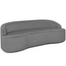 Sofá 5 Lugares Curvo Sala de Estar Living Lótus D02 material sintético Cinza 300 cm C-03 - Lyam