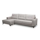 Sofá 5 Lugares Heros com Chaise Esquerdo Veludo Prata
