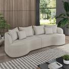 Sofá 5 Lugares Orgânico Living 290cm Mersa Bouclê K01 - D'Rossi
