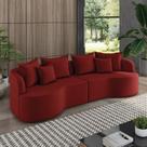 Sofá 5 Lugares Orgânico Living 290cm Mersa Veludo K01 - D'Rossi