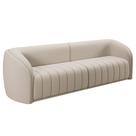 Sofá 5 Lugares Para Sala 332cm Lazio M03 Veludo Bege - Lyam Decor