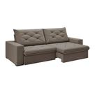 Sofá 5 Lugares Retrátil e Reclinável Flexforma Premier Cinza Urbano 290 cm