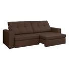 Sofá 5 Lugares Retrátil e Reclinável Flexforma Versalhes Veludo Tabaco 290 cm