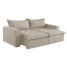 Sofá 5 Lugares Retrátil E Reclinável Linho M-184 Martins Creme Sofá 5 Lugares Retrátil E Reclinável Linho M-184 Martins Creme