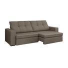 Sofá 5 Lugares Retrátil e Reclinável Living Versalhes Veludo Castor 290 cm