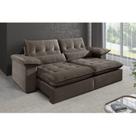 Sofá 5 Lugares Retrátil e Reclinável Mônaco Veludo com Molas Ensacadas