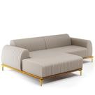 Sofá 6 Lugares Com Chaise De Estar Molino 350cm Bege C-107 Sofá 6 Lugares Com Chaise De Estar Molino 350cm Bege C-107