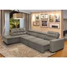 Sofá 7 Lugares Canto Assento Retrátil Pillow Chaise D 3,60 x2,20 m Sttilo Bege - MegaSul Sofá 7 Lugares Canto Assento Retrátil Pillow Chaise D 3,60 x2,20 m Sttilo Bege - MegaSul
