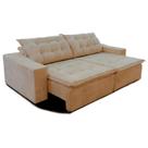 Sofá Amazonas 290 cm Retrátil com Molas Suede Veludo Light Castor - Sofá na Web Sofá Amazonas 290 cm Retrátil com Molas Suede Veludo Light Castor - Sofá na Web