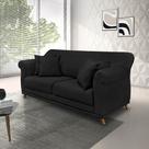 Sofa Amsterdam 160cm 2 Lugares Suede Preto Sofa Amsterdam 160cm 2 Lugares Suede Preto
