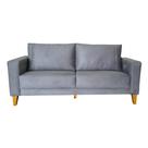 Sofá Argélia Tecido Suede Pé Trapézio Claro 200cm