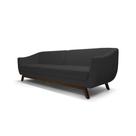 Sofá Ateneu 3 Lugares 230cm C05 material sintético Preto - Domi