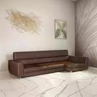 Sofá Aurora Estilo Moderno 3 Lug 2,65 Com Chaise Pés Em Aço