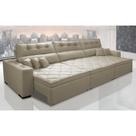 Sofá Austin 3,22m Retrátil, Reclinável com Molas no Assento e Almofadas, Tecido Suede Bege Sofá Austin 3,22m Retrátil, Reclinável com Molas no Assento e Almofadas, Tecido Suede Bege