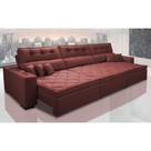Sofá Austin 3,22m Retrátil, Reclinável com Molas no Assento e Almofadas, Tecido Suede Vermelho Sofá Austin 3,22m Retrátil, Reclinável com Molas no Assento e Almofadas, Tecido Suede Vermelho