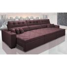 Sofá Austin 3,22m Retrátil, Reclinável com Molas no Assento e Almofadas, Tecido Suede Vinho Sofá Austin 3,22m Retrátil, Reclinável com Molas no Assento e Almofadas, Tecido Suede Vinho