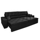 Sofá Austin Plus 2,02 m Retrátil com Molas Veludo Light Preto - Sofá na Web Sofá Austin Plus 2,02 m Retrátil com Molas Veludo Light Preto - Sofá na Web