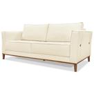 Sofa Balli 2 Lugares 170cm Pes Madeira Linho 221 Perola Ezz Perola