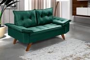 Sofa Bariloche 2 Lugares Namoradeira em Suede Amarelo Essencial Estofados