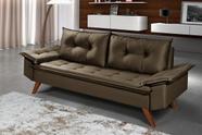 Sofa Bariloche 3 Lugares Retro Em Suede Essencial Estofados