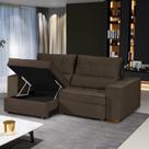 Sofá Baú Retrátil e Reclinável 3 Lugares 190cm Veludo Nobre La Plata Yescasa