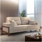 Sofa Bellagio 4 Lugares com Almofadas Linho Bege