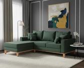 Sofá Beny com Chaise Esquerda, 1,40x2,00m, 3 Lugares, Linho, Base em Madeira. Sofá Beny com Chaise Esquerda, 1,40x2,00m, 3 Lugares, Linho, Base em Madeira.