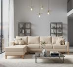 Sofá Beny com Chaise Esquerda, 1,40x2,60m, 4 Lugares, Linho, Base em Madeira. Sofá Beny com Chaise Esquerda, 1,40x2,60m, 4 Lugares, Linho, Base em Madeira.