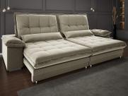 Sofá Bergamo 2,90m Retrátil e Reclinável Veludocristal Fendi - NETSOFAS