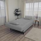 Sofá Bicama Casal 2 Lugares Lais Suede 1,80m Cinza