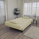 Sofá Bicama Lais 2 Lugares Suede 180cm Cor:Bege