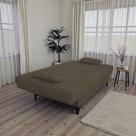 Sofá Bicama Lais 2 Lugares Suede 180cm Cor:Marrom