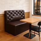 Sofá Booth Bergamo1,20M material sintético Restaurante Premium