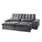 Sofá Bruna 3 Lugares Retrátil e Reclinável 2.30m Suede Móveis Mix Sofá Bruna 3 Lugares Retrátil e Reclinável 2.30m Suede Móveis Mix