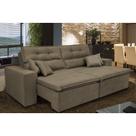 Sofá Cairo 2,02m Retrátil, Reclinável Tecido Suede Castor Sofá Cairo 2,02m Retrátil, Reclinável Tecido Suede Castor