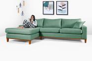 Sofá California 4 Lugares Living Chaise Linho Lado Direito